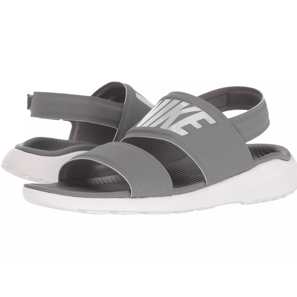 gray nike sandals